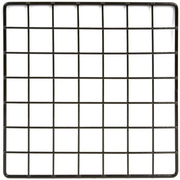 10 Length x 10 Width Econoco Commercial Epoxy Coated Grid Cubbies Pack of 48 Black 